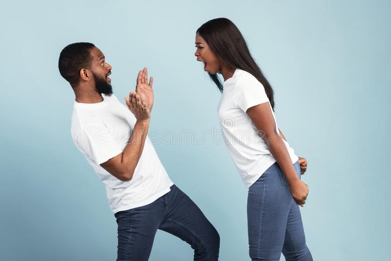 relationship red flags Relationship Red Flags afro couple arguing woman yelling scared man relationship crisis concept side view portrait black fighting unhappy annoyed 213436794